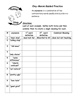 Oxy-Moron Guided Practice